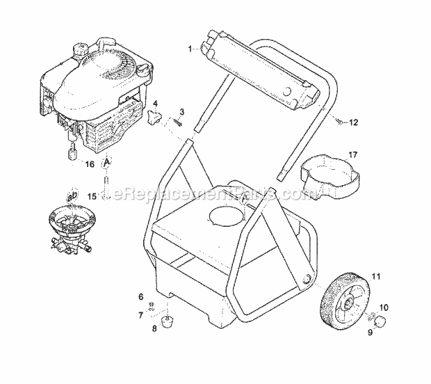 Wheels Diagram and Parts List for 2200H (26A-024-100, 2200H) (2001) Cub Cadet Engine